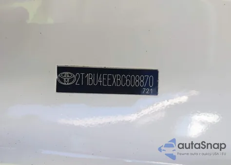 2011 Toyota Corolla S from USA, damaged, VIN 2T1BU4EEXBC608870